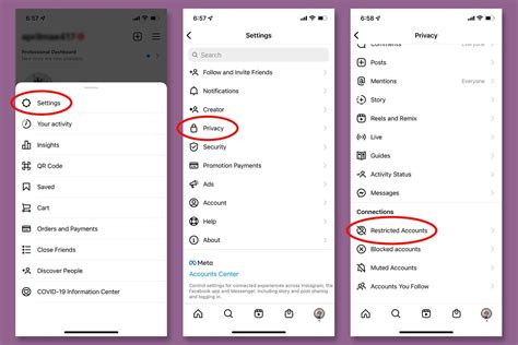 restricted content settings.